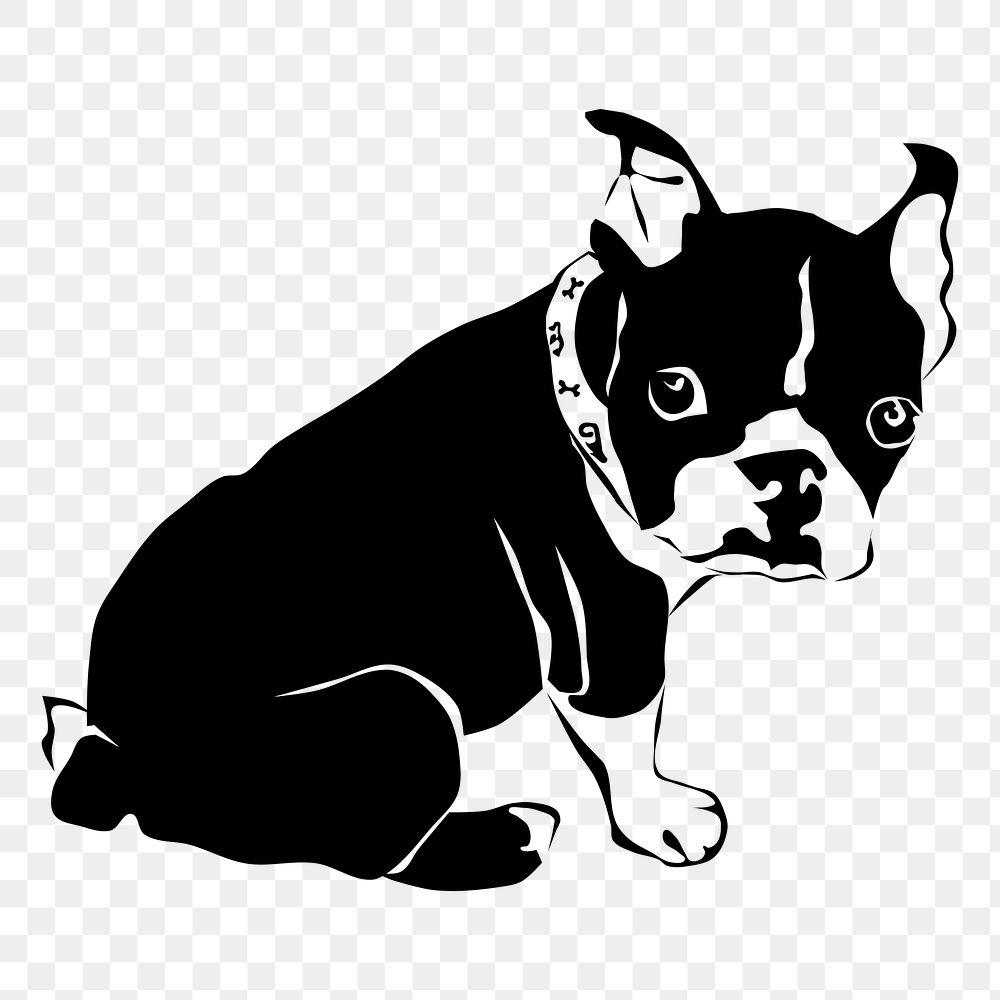 Pitbull puppy png sticker, transparent background. Free public domain CC0 image.