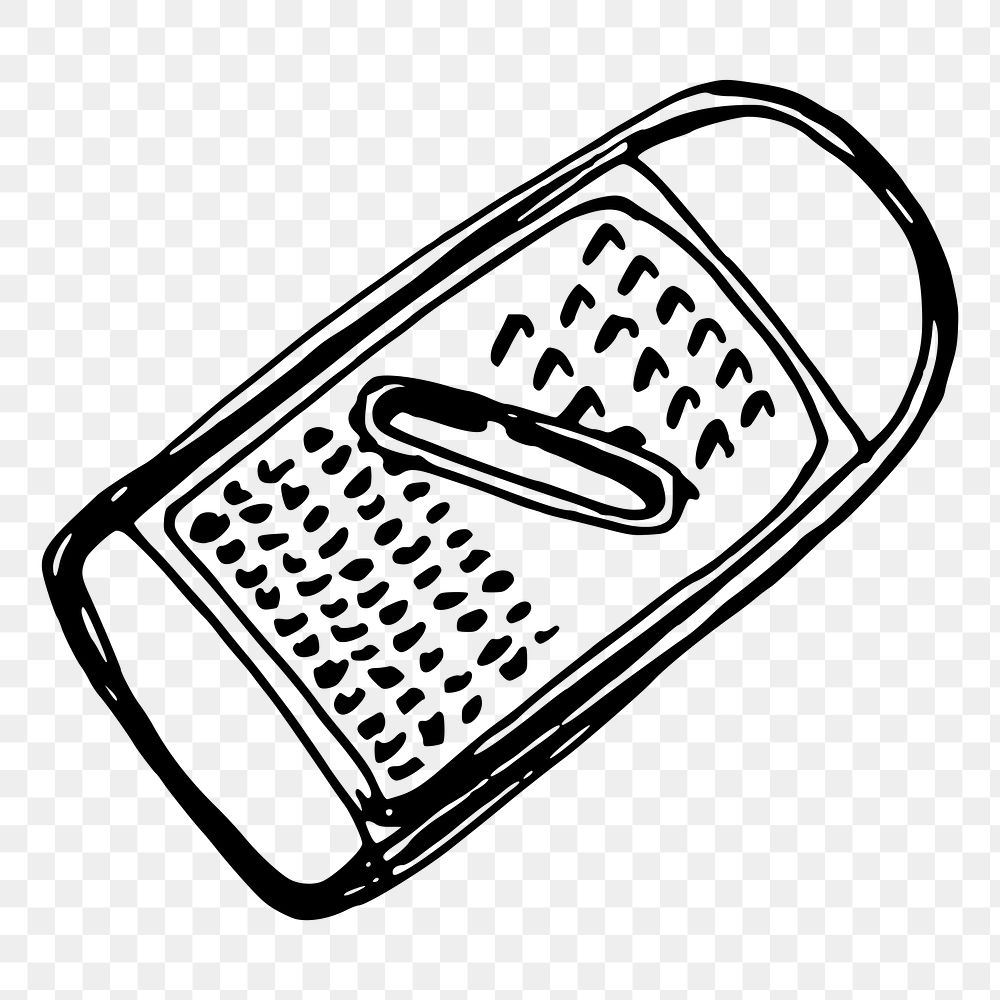 Grater, kitchenware png sticker, transparent background. Free public domain CC0 image.