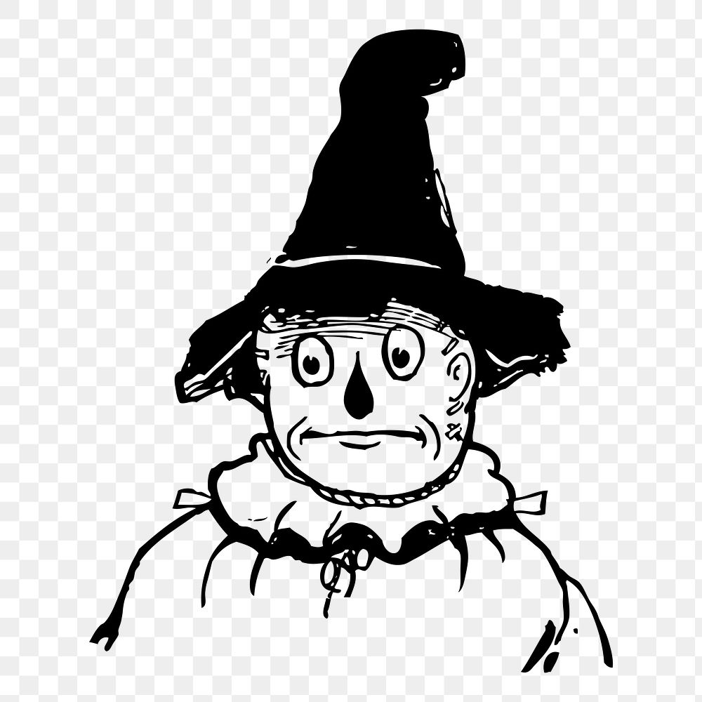 Halloween scarecrow png sticker, transparent background. Free public domain CC0 image.