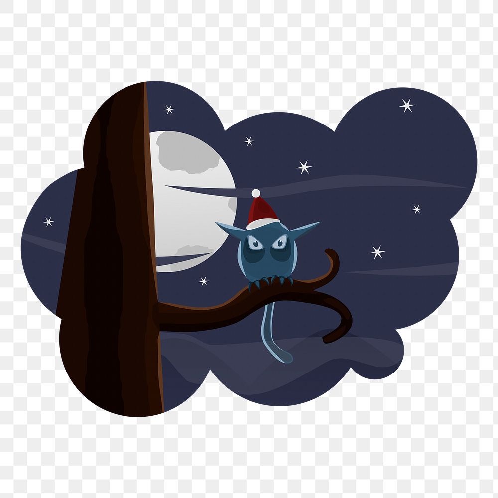 Night monster png sticker, transparent background. Free public domain CC0 image.