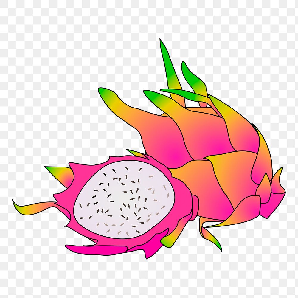 Dragonfruit, pitaya png sticker, transparent background. Free public domain CC0 image.