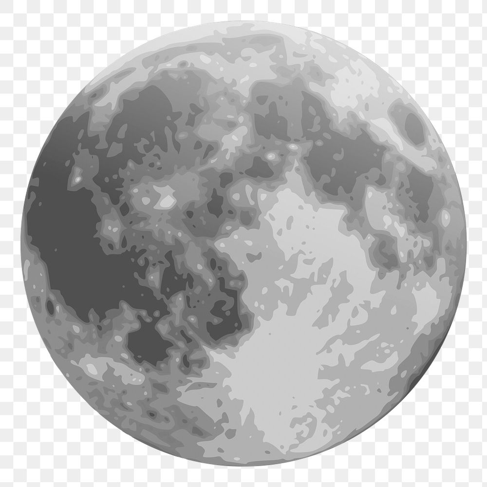 Planet Moon png sticker, transparent background. Free public domain CC0 image.