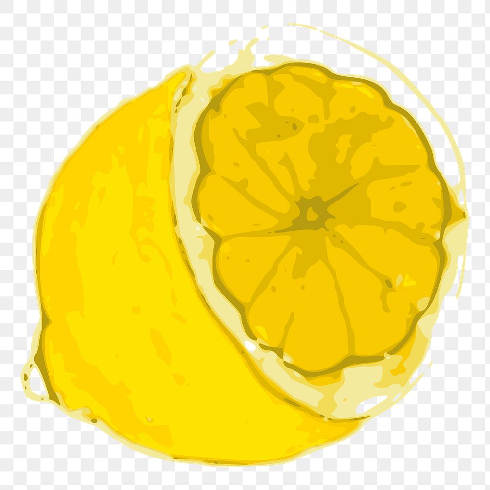 Lemon, fruit png sticker, transparent background. Free public domain CC0 image.