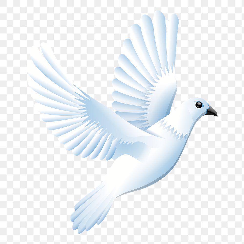 Flying dove png sticker, transparent background. Free public domain CC0 image.