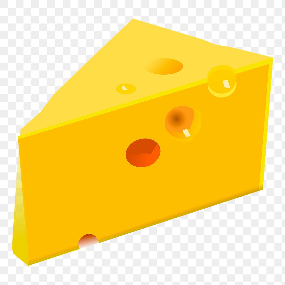 Cheese piece png sticker, transparent background. Free public domain CC0 image.
