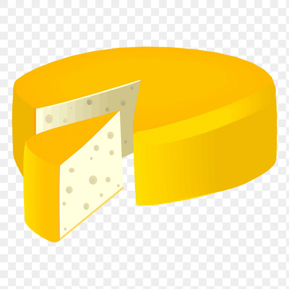 Cheese wheel png sticker, transparent background. Free public domain CC0 image.