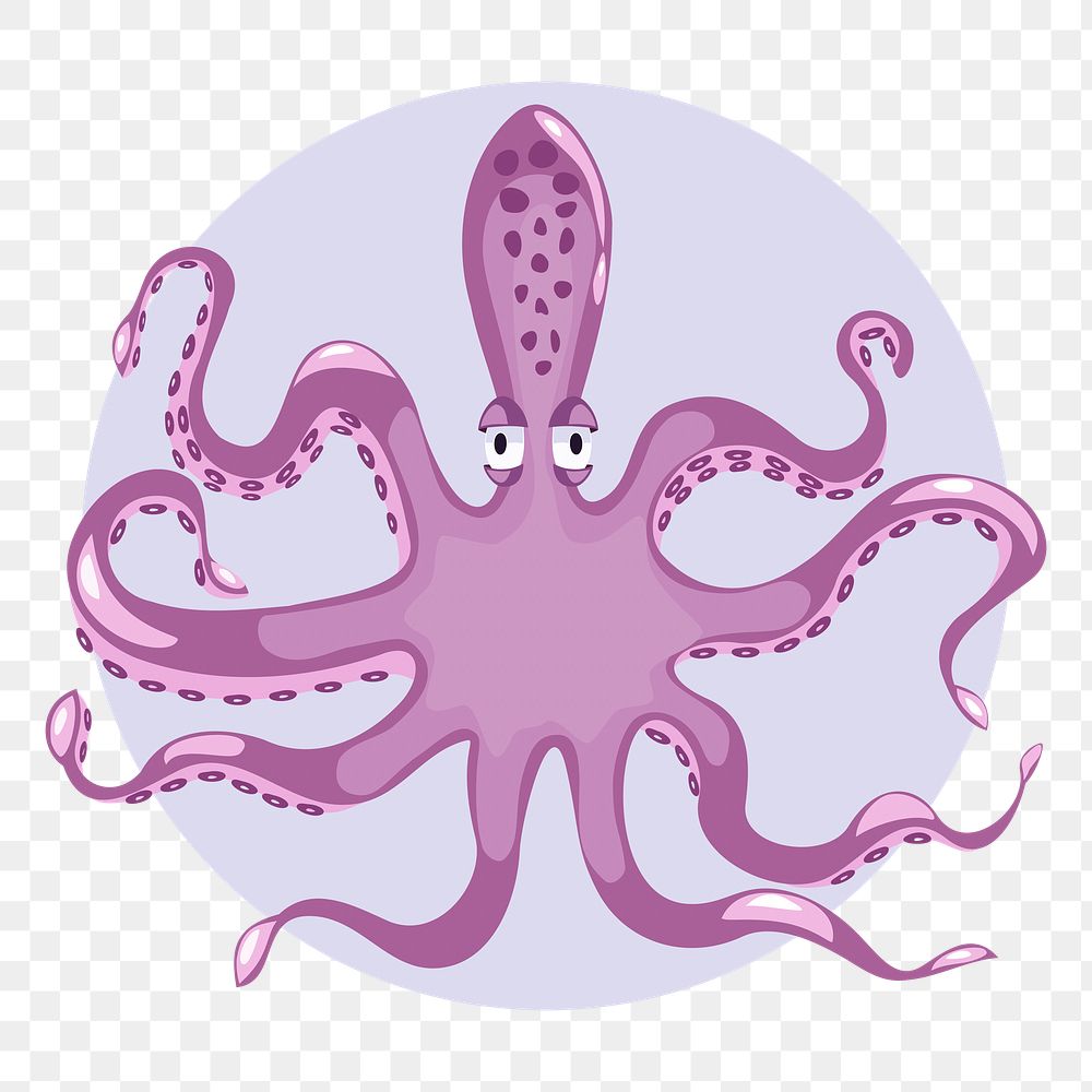 Octopus png sticker, transparent background. Free public domain CC0 image.