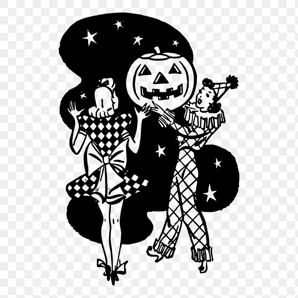 Halloween ladies png sticker, transparent background. Free public domain CC0 image.