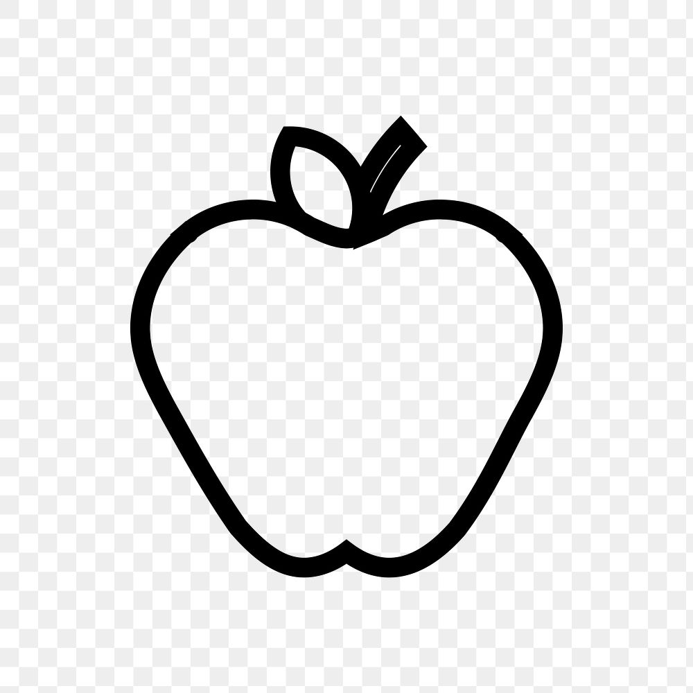 Apple icon png sticker, transparent background