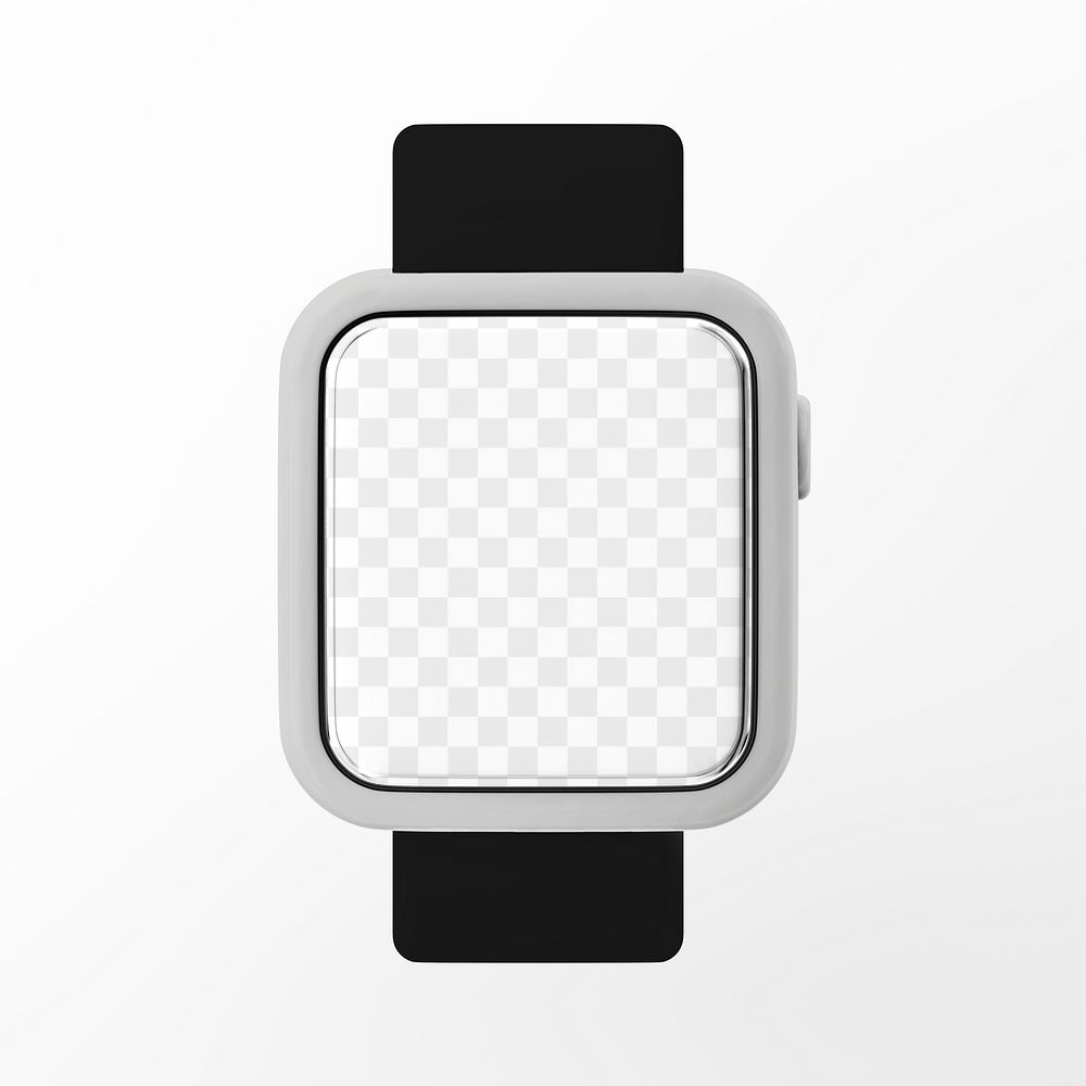 Smartwatch screen mockup png transparent
