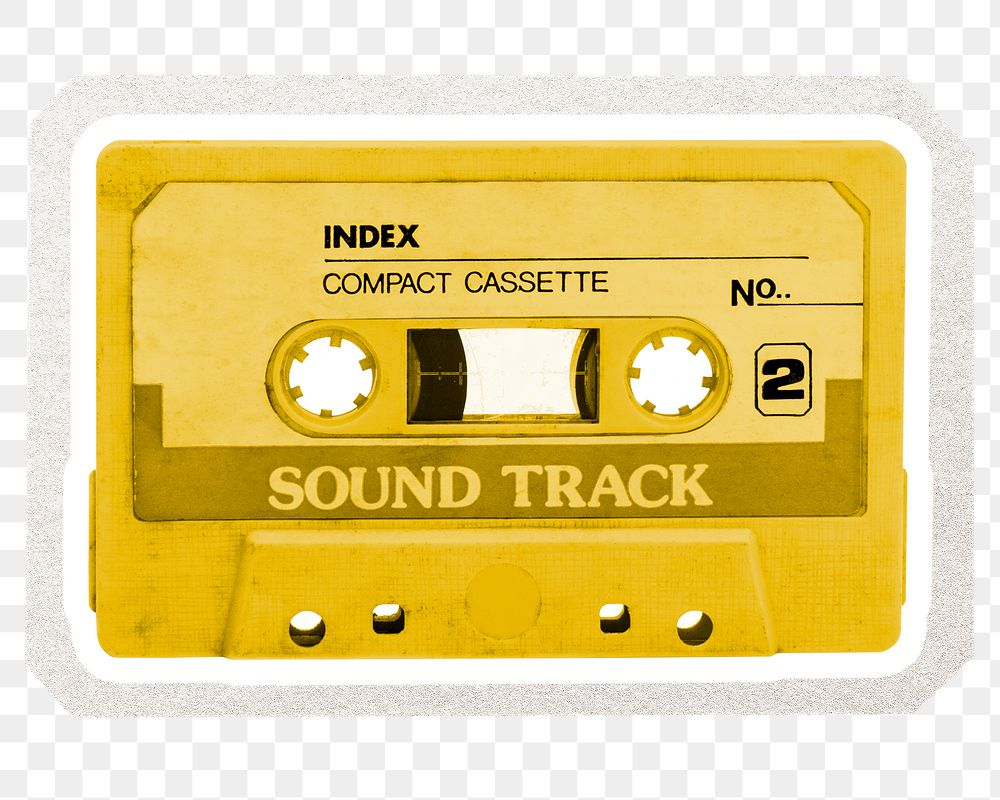 PNG sound track sticker, collage element in transparent background