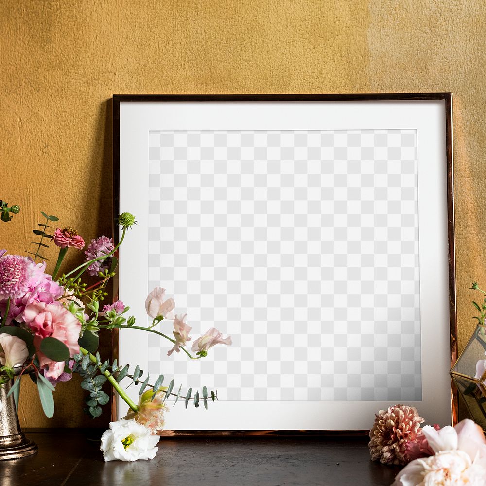 Picture frame png mockup, transparent design