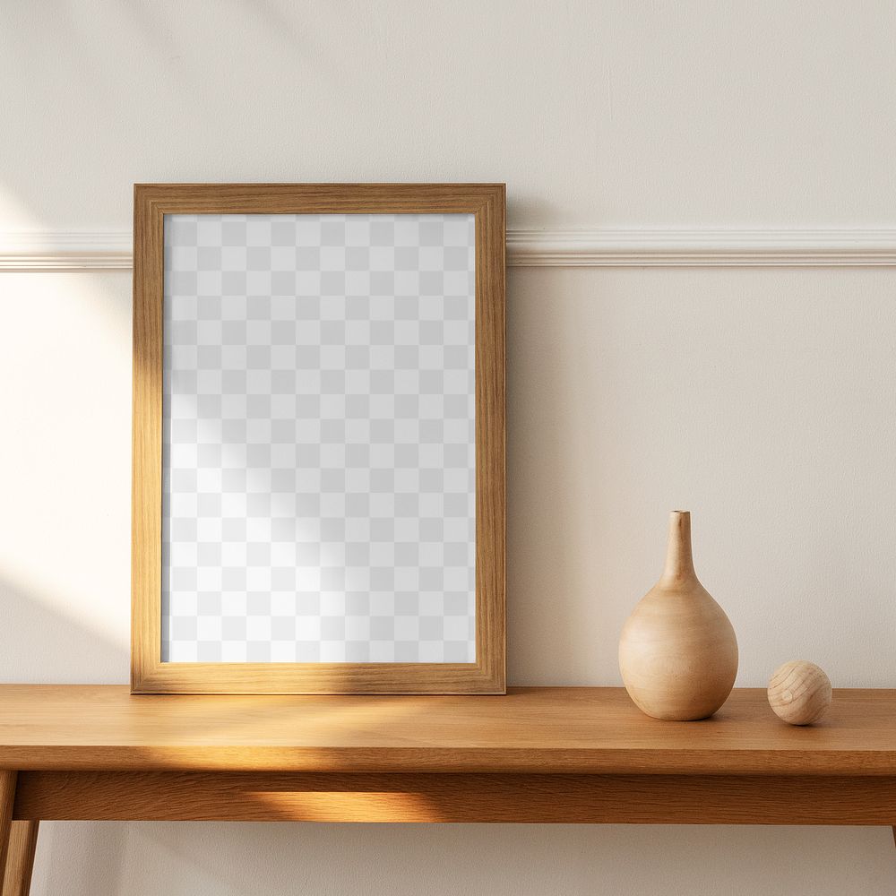 Picture frame mockup, png transparent