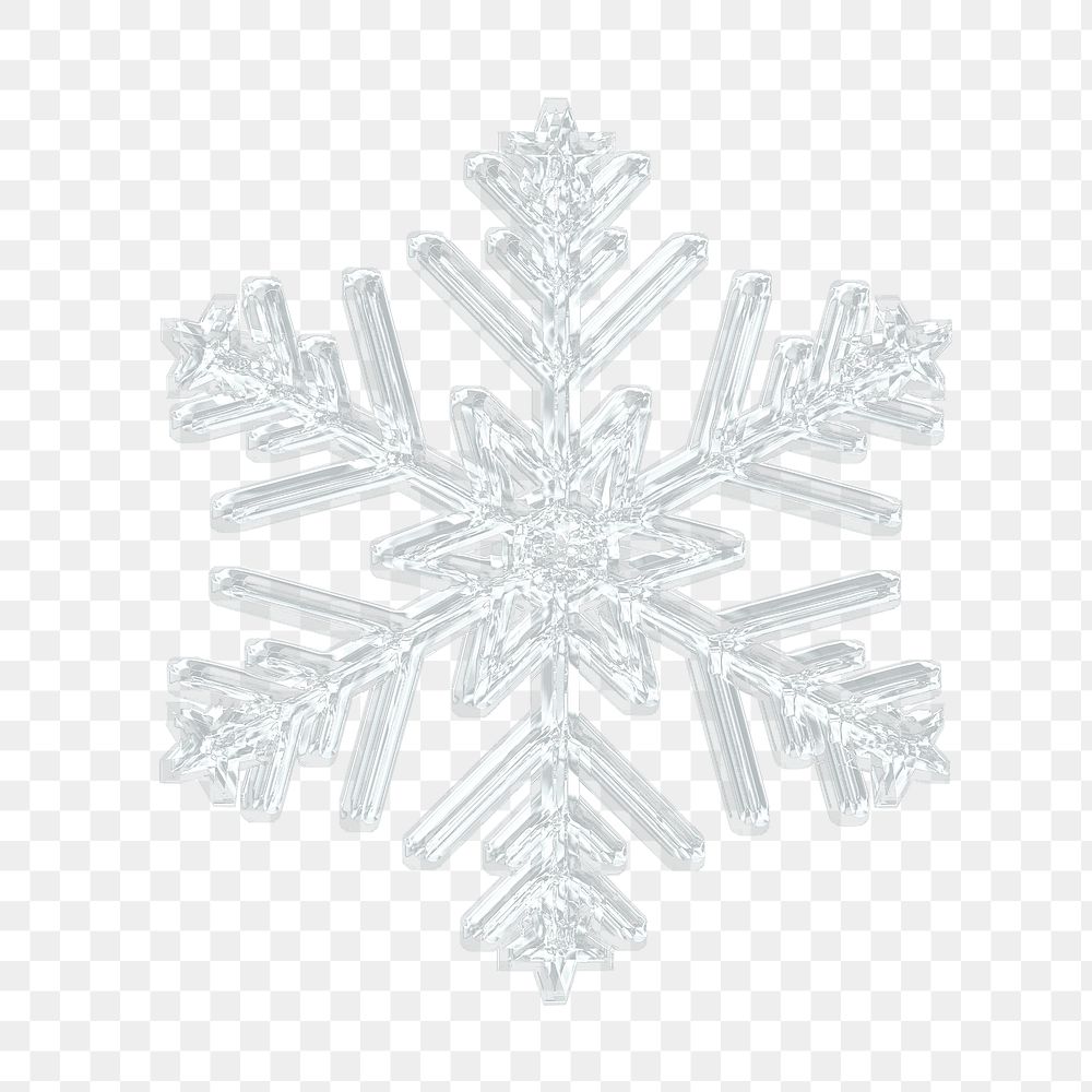White snowflake png sticker, Christmas cut out, transparent background