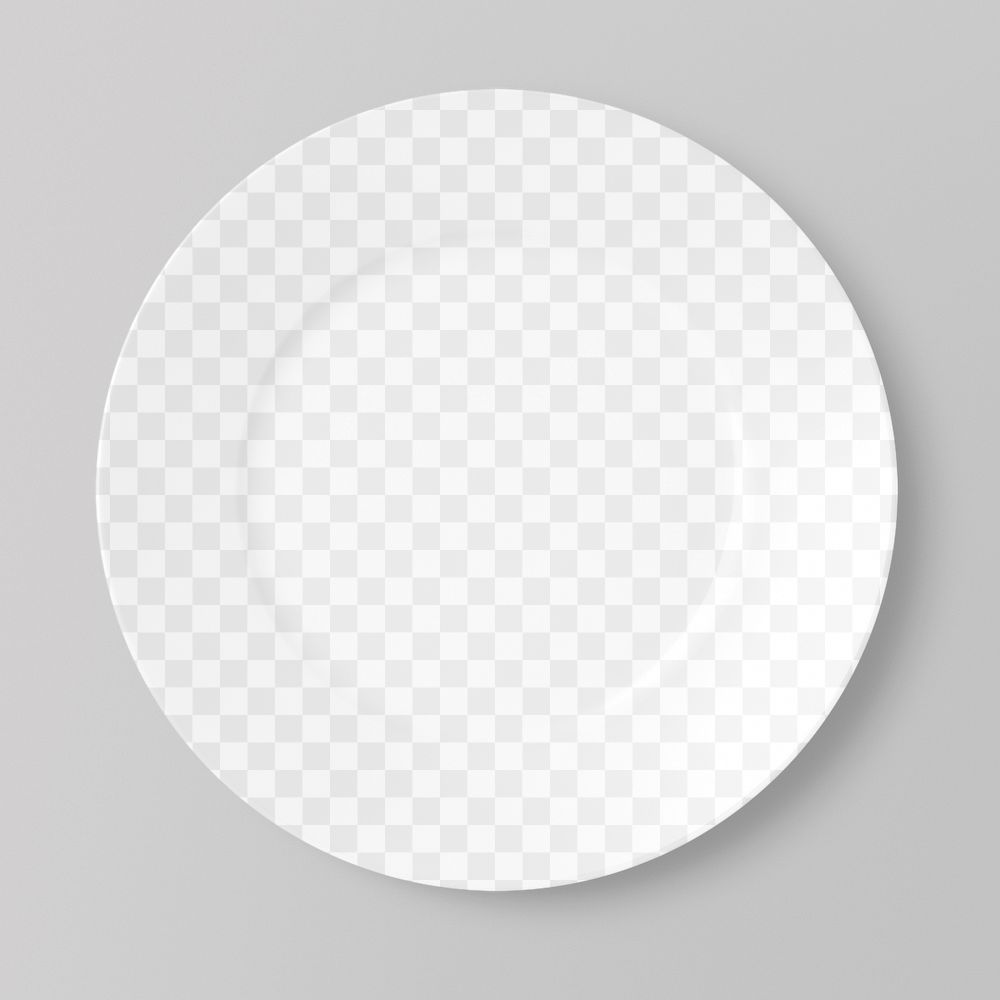 Porcelain plate png product mockup, transparent design