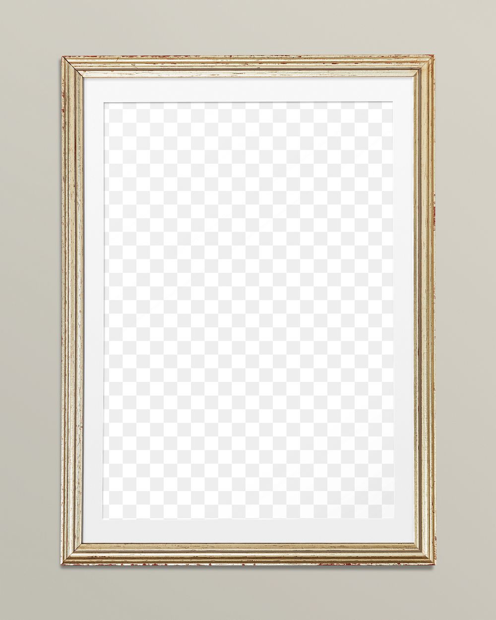 Gold frame png mockup, transparent design 