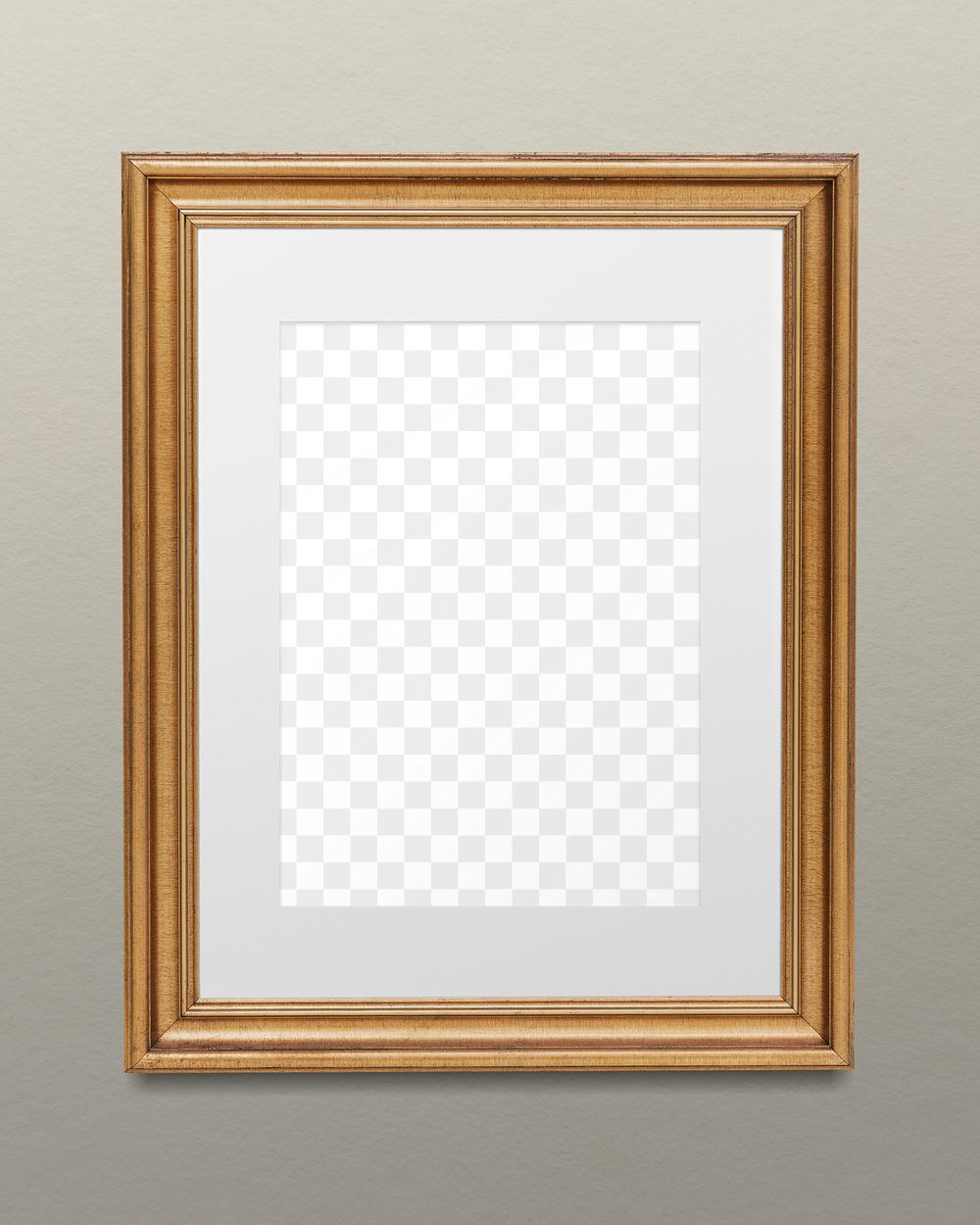 Gold frame png mockup, home decoration, transparent design