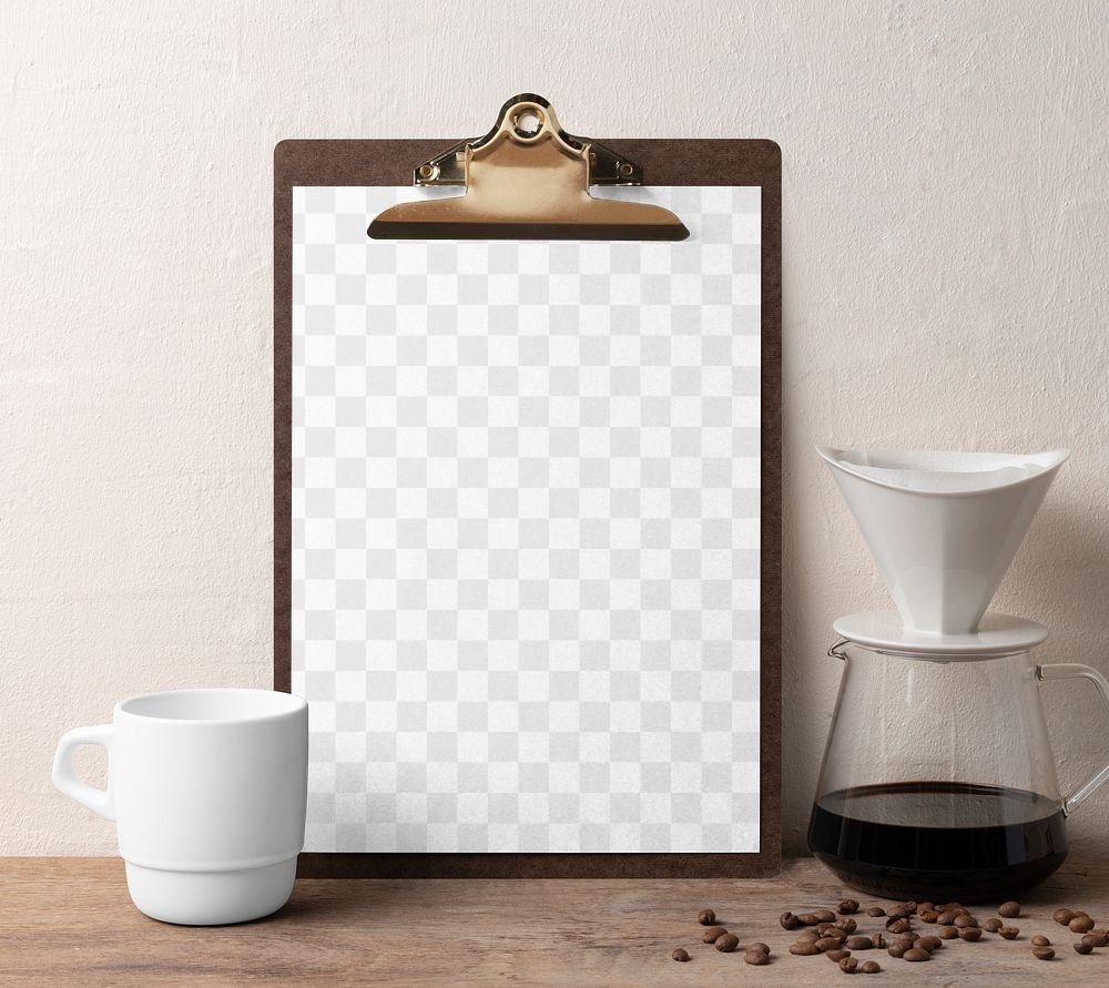 Clipboard png mockup, realistic paper, transparent design