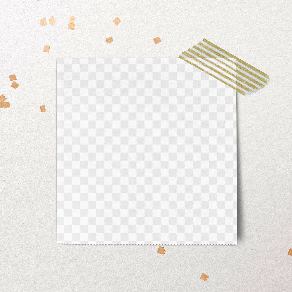 Invitation card png mockup, transparent paper