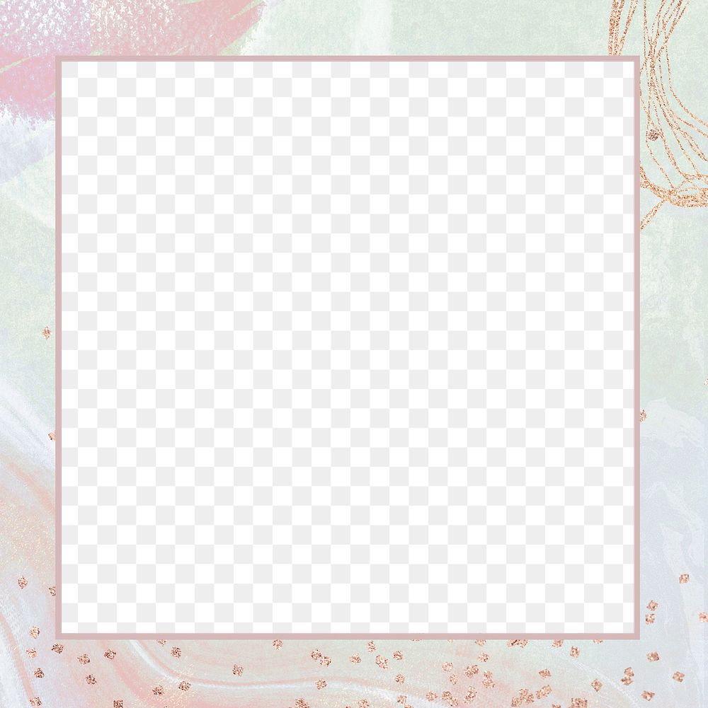 Mint aesthetic png rectangular frame, glitter, transparent background