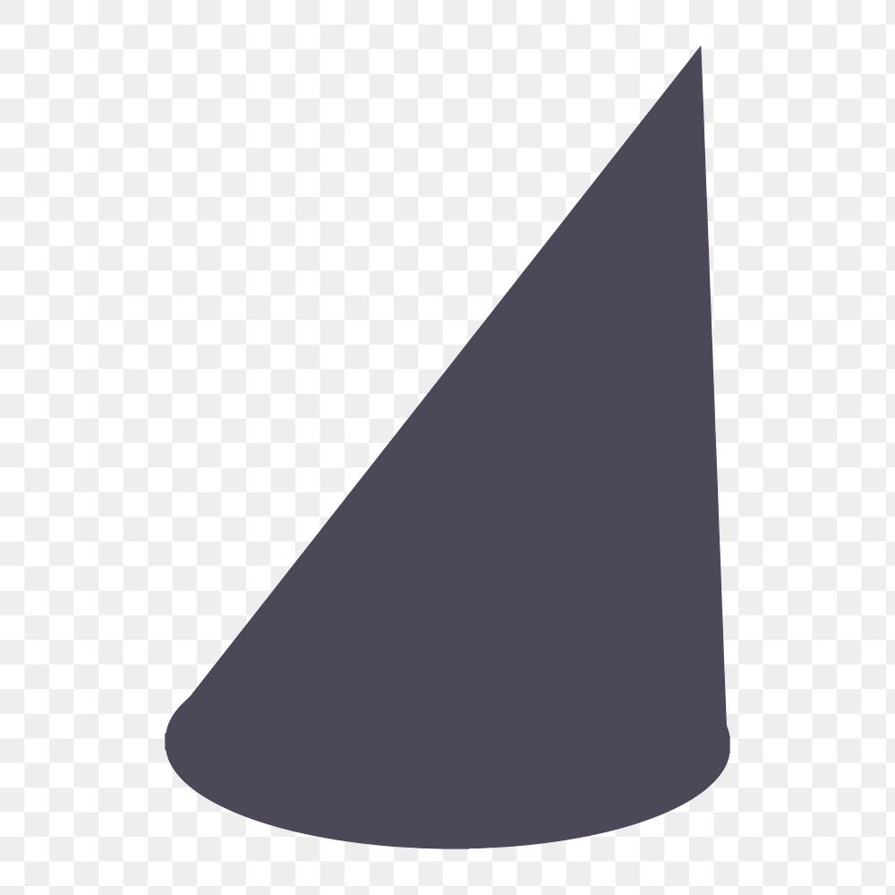 Cone shape png sticker, transparent background