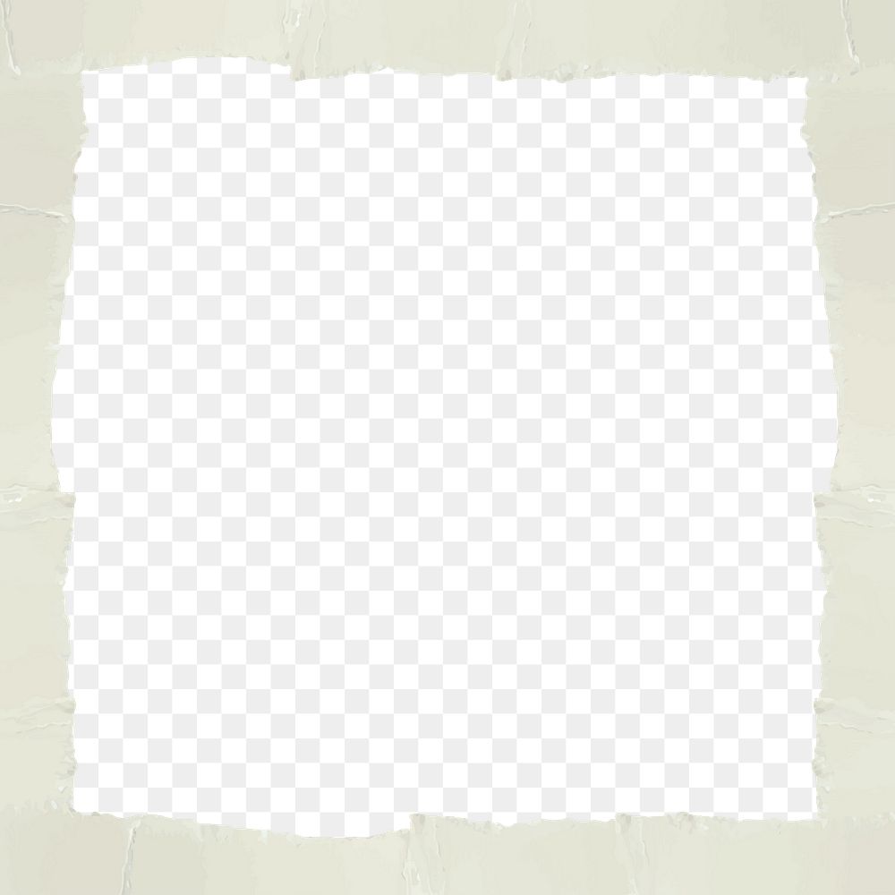 Ripped paper png frame sticker, transparent background