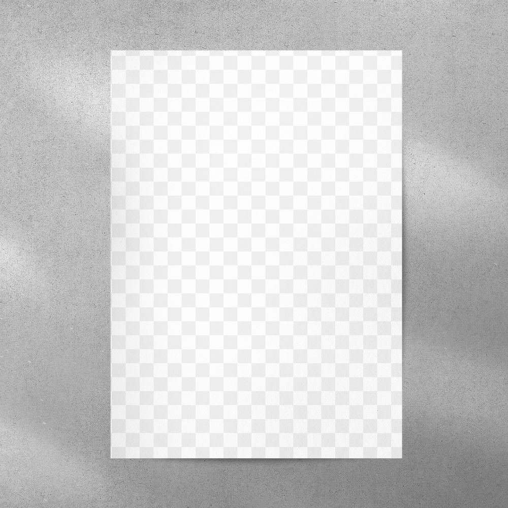 Poster png mockup, realistic paper, transparent design