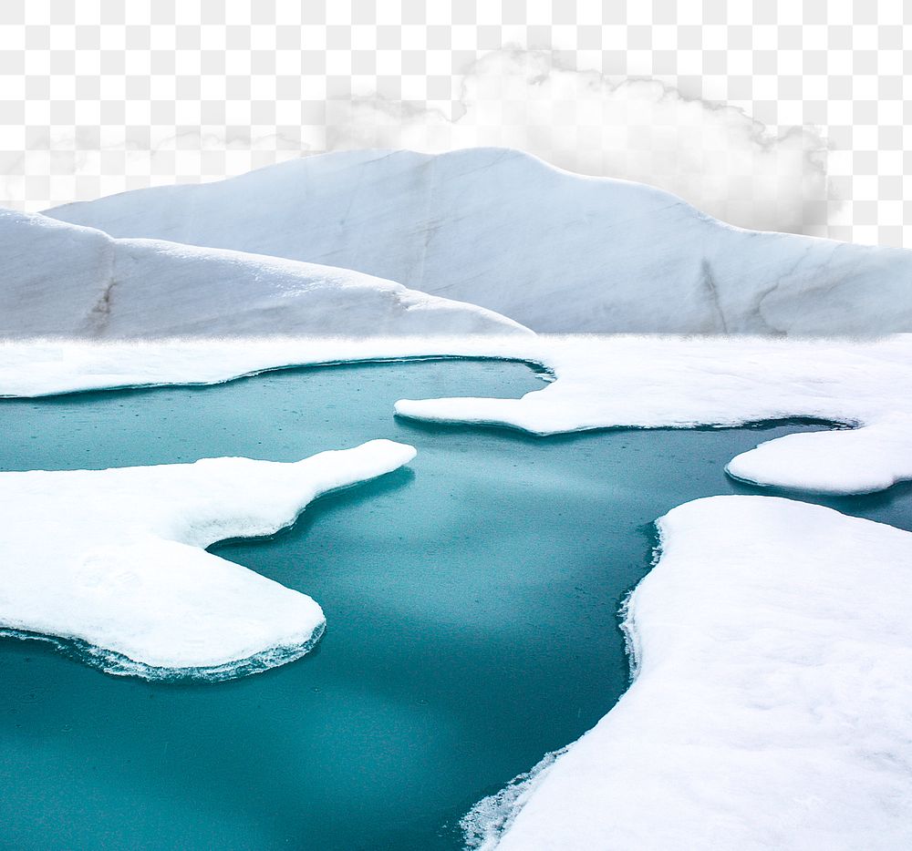 Arctic landscape png sticker, environment design, transparent background