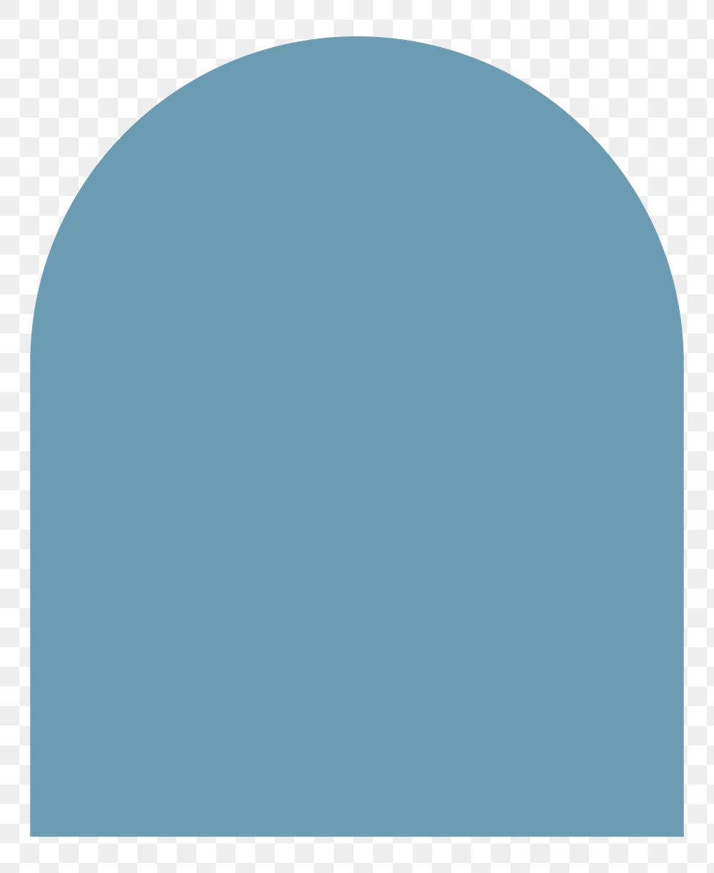 Blue arch png sticker,  transparent background