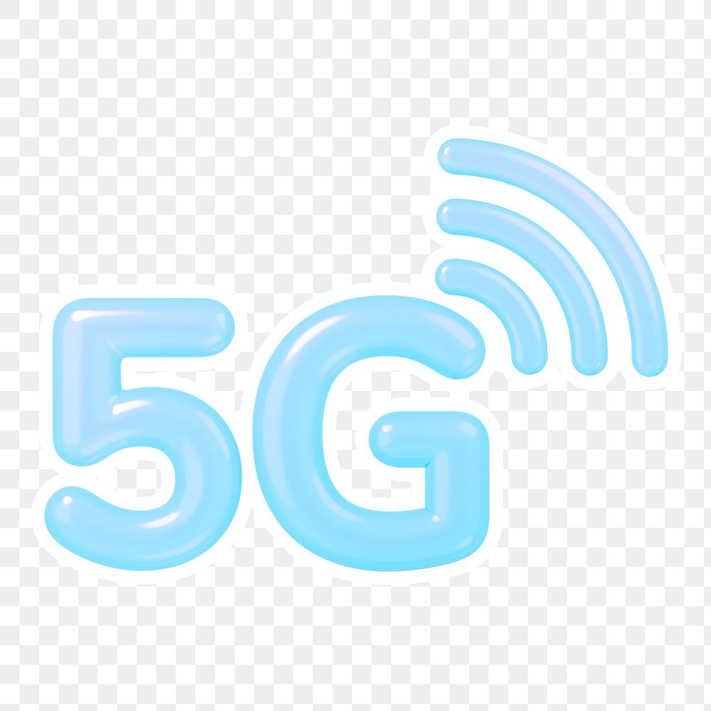 5G network  png sticker, transparent background