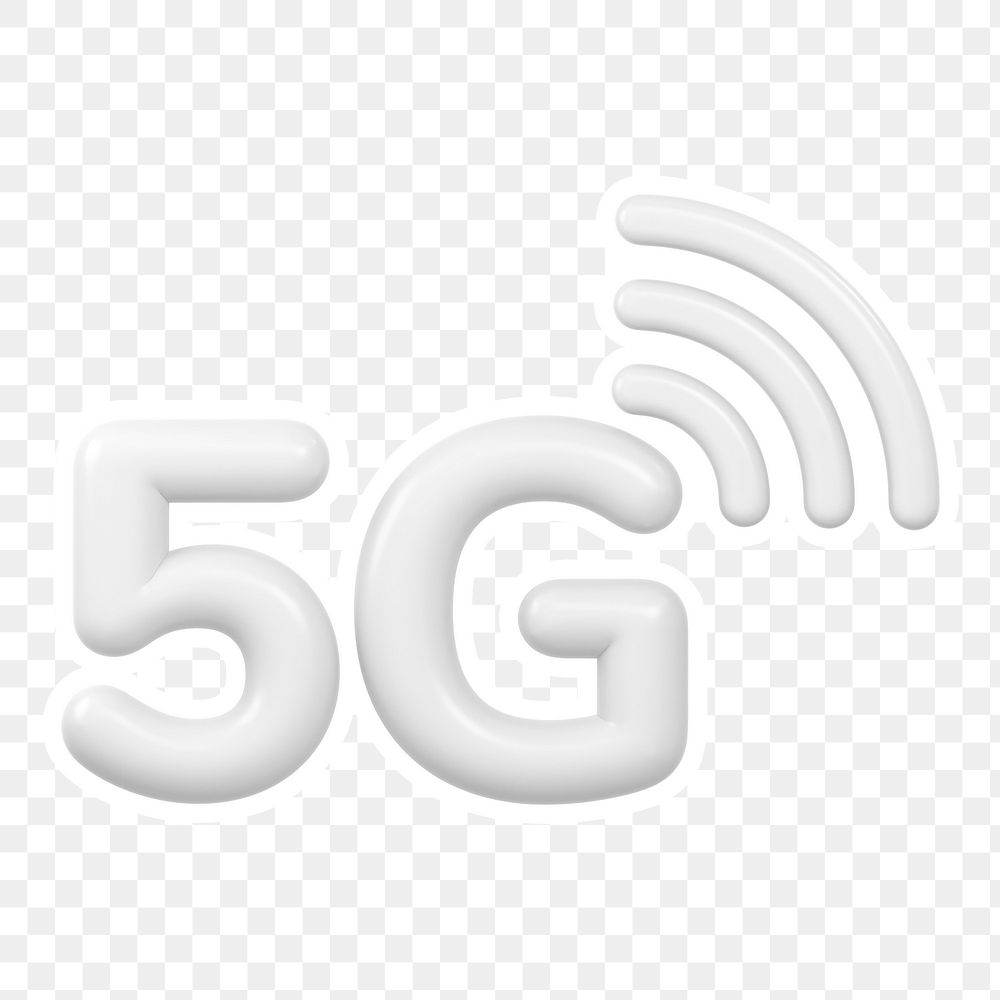 5G network  png sticker, transparent background