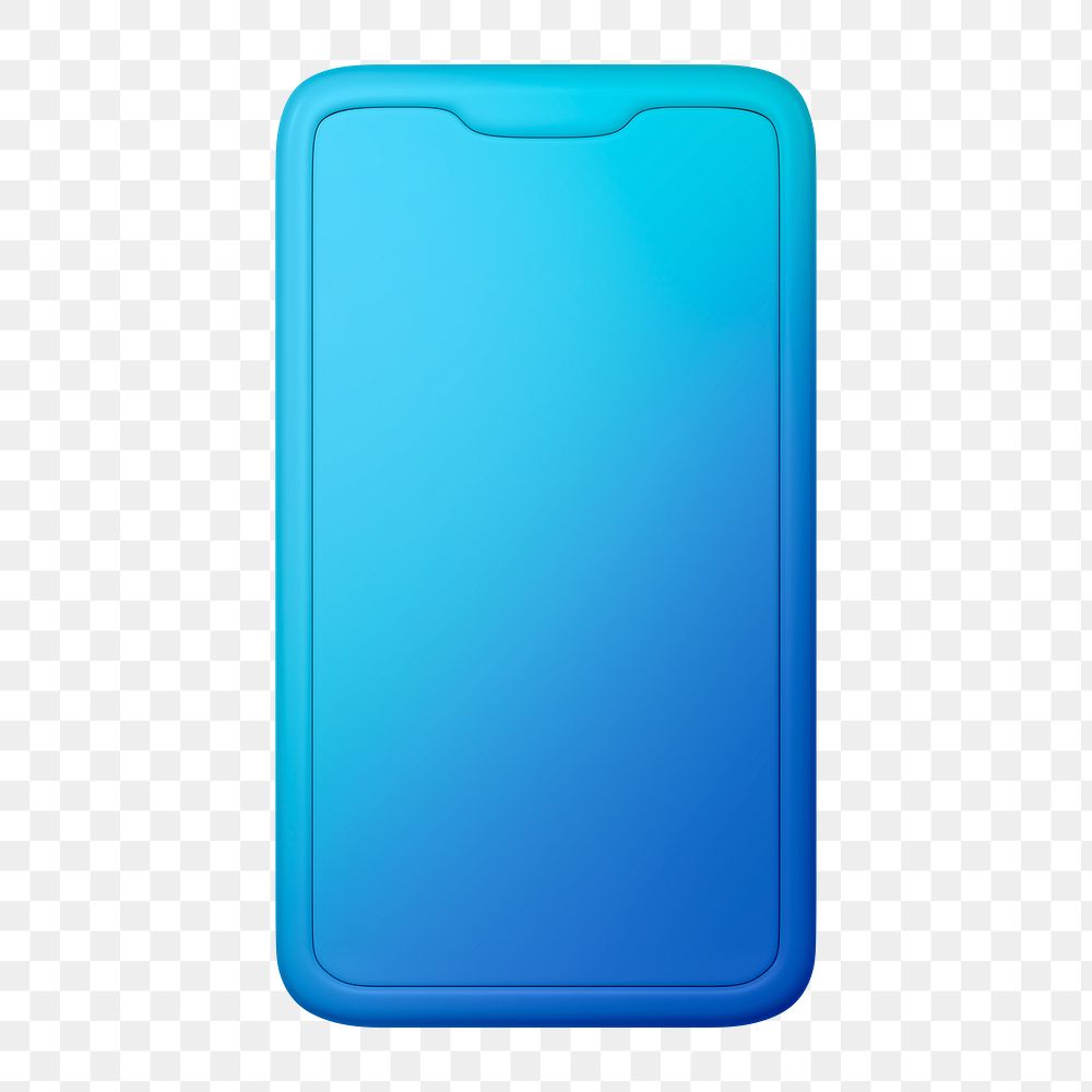 Smartphone icon  png sticker, 3D gradient design, transparent background