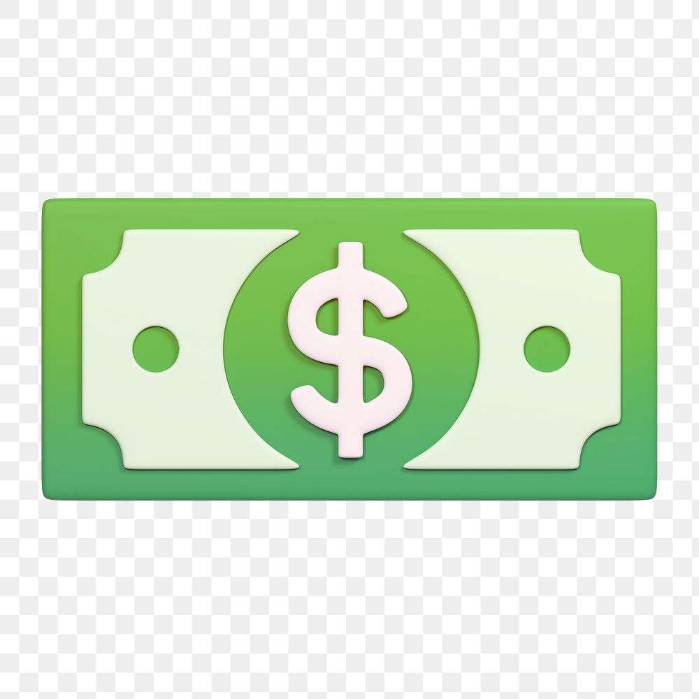 Money icon  png sticker, 3D gradient design, transparent background