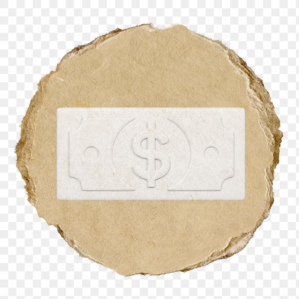 Dollar bill, money  png sticker,  3D ripped paper, transparent background