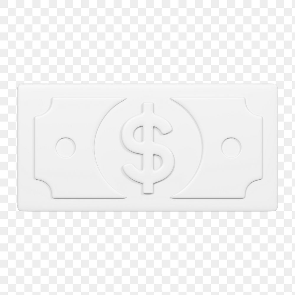 Money icon  png sticker, 3D minimal illustration, transparent background