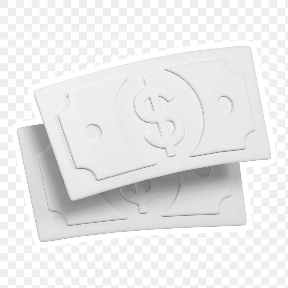Dollar bills, money  png sticker, transparent background