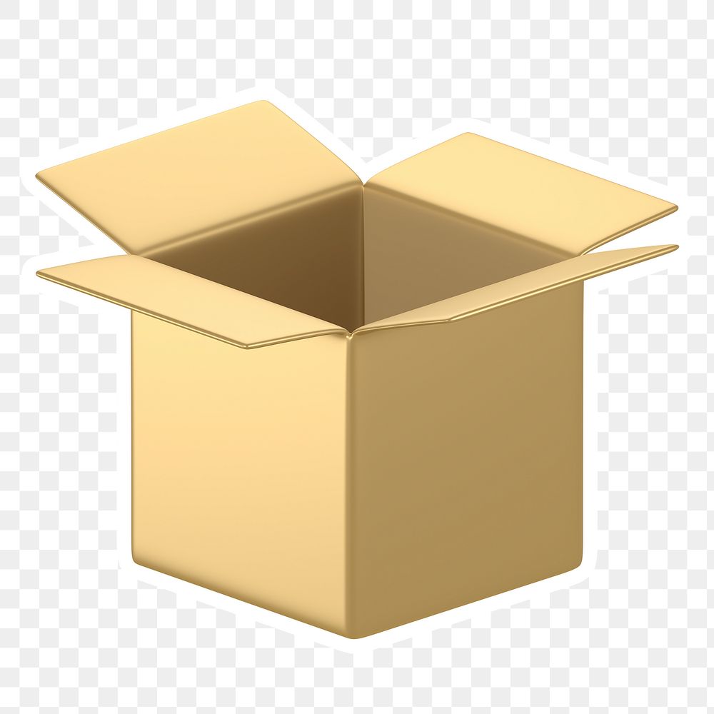 Open box  png sticker, transparent background