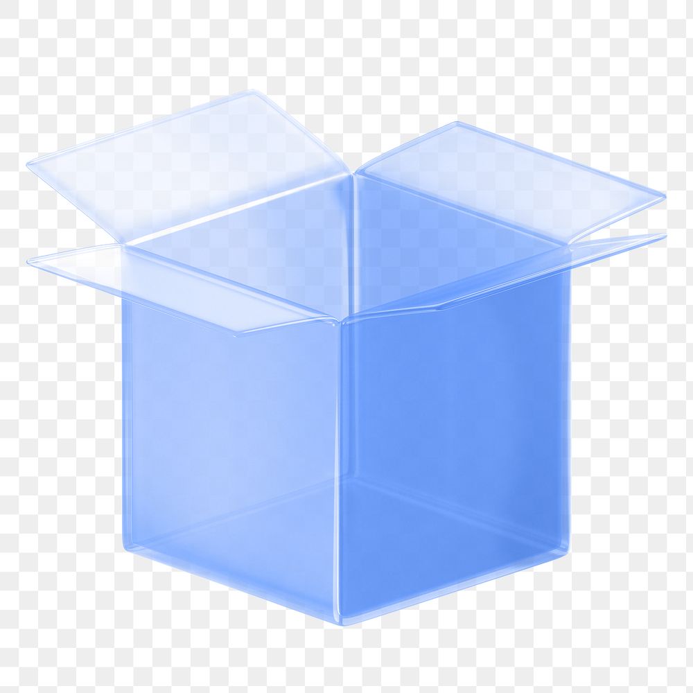 Open box icon  png sticker, transparent background