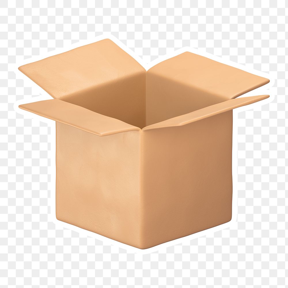 Open box  png sticker, transparent background