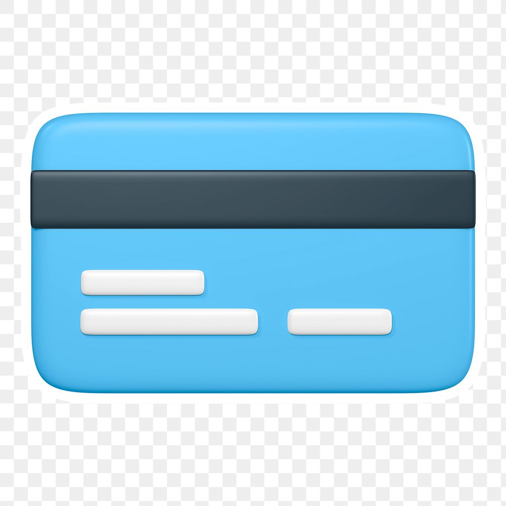 Credit card   png sticker, transparent background