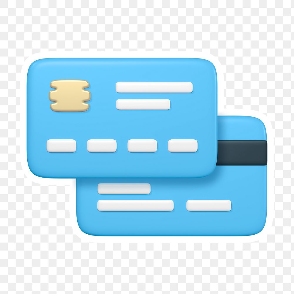 Credit card   png sticker, transparent background