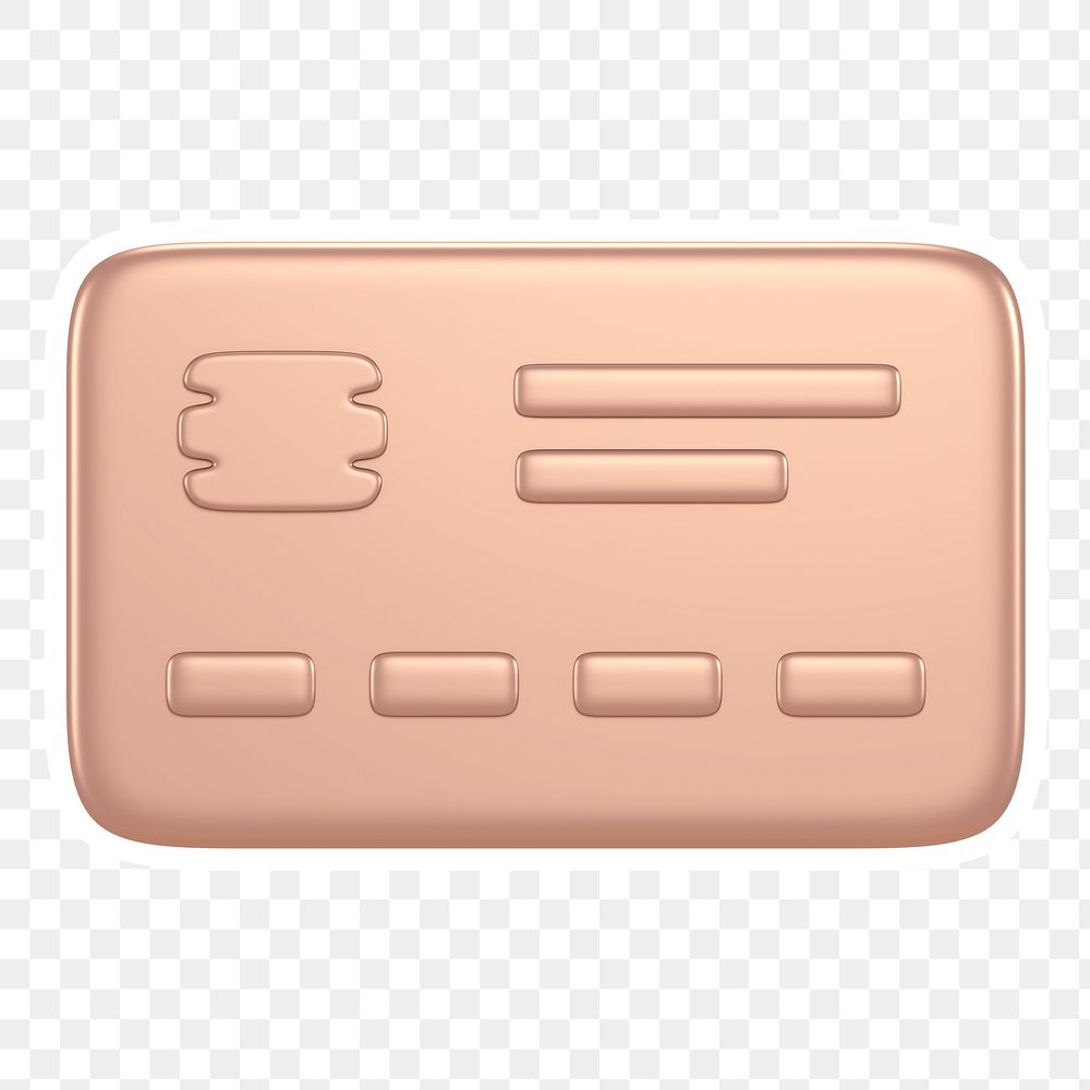 Credit card   png sticker, transparent background