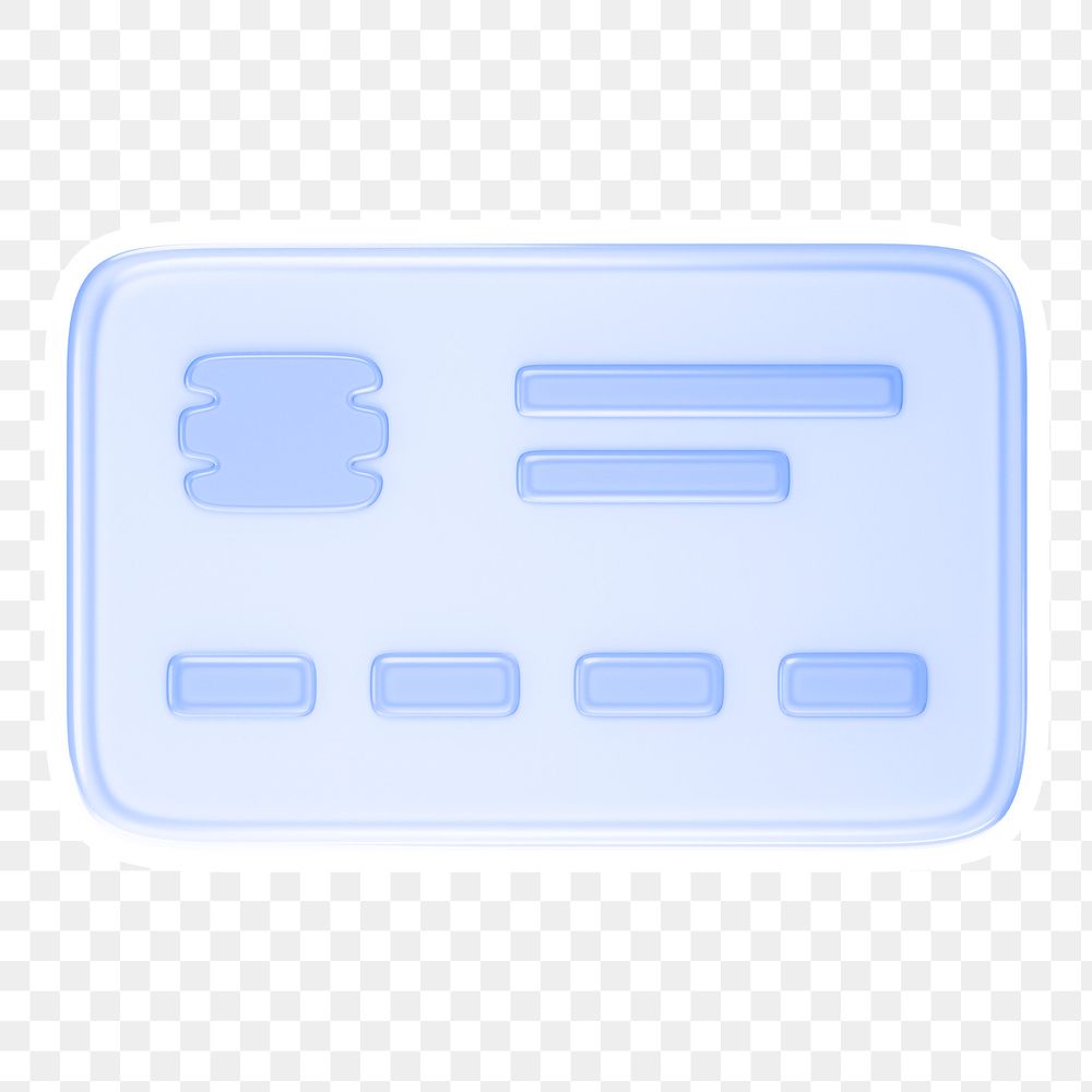 Credit card   png sticker, transparent background