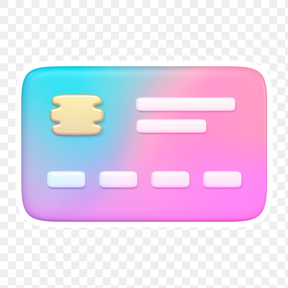 Credit card   png sticker, transparent background