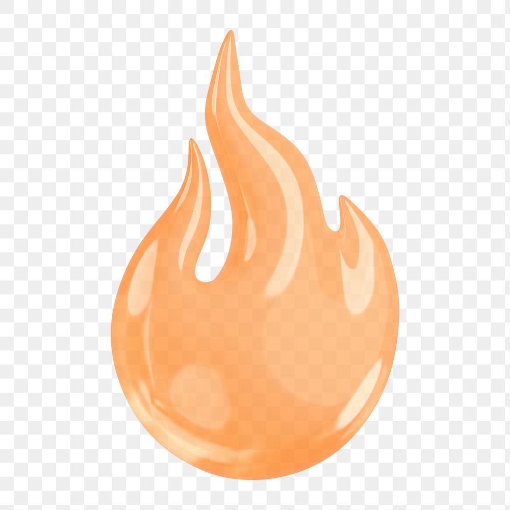 Flame icon  png sticker, transparent background