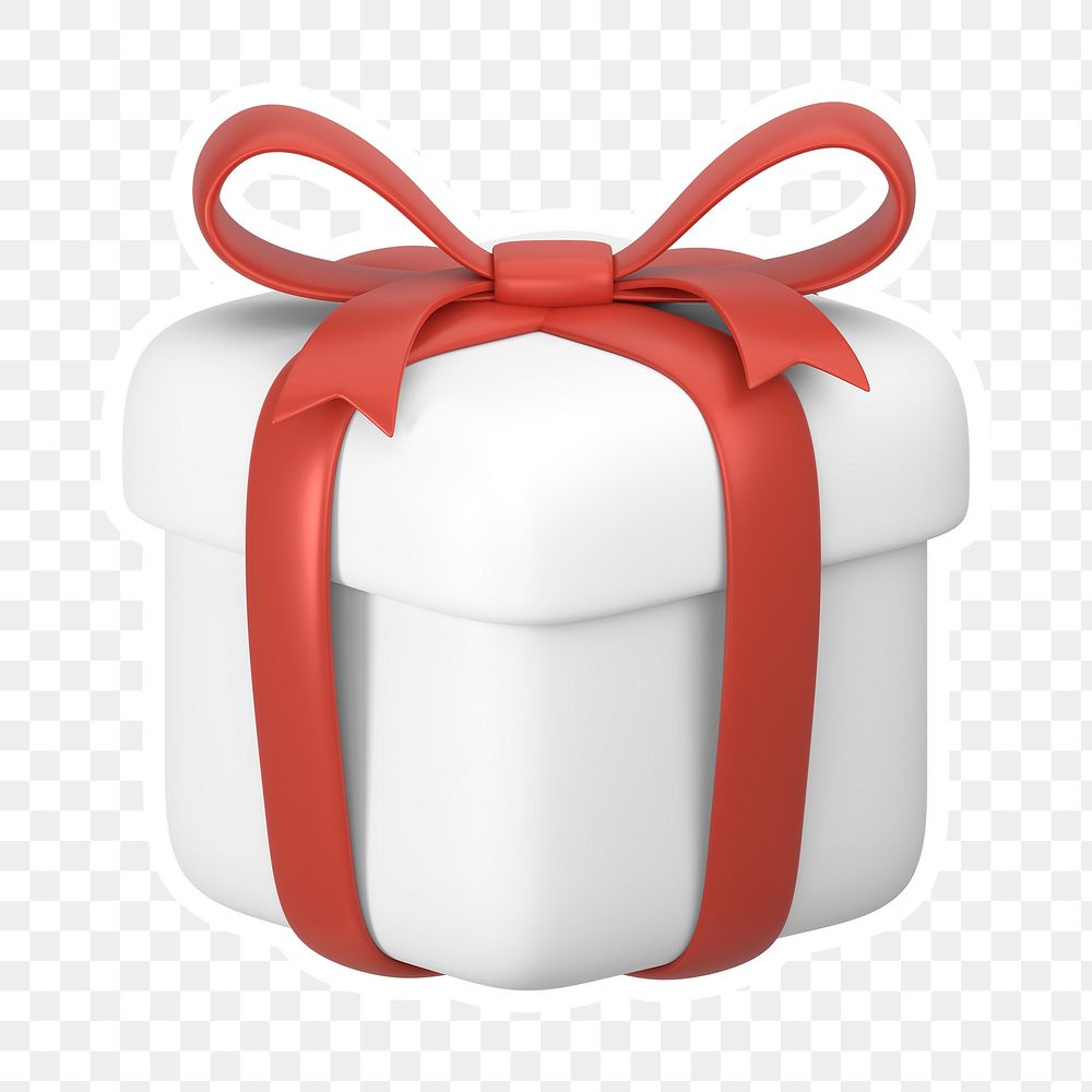 Gift box  png sticker, transparent background