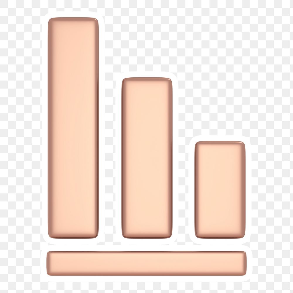 Bar charts  png sticker, transparent background