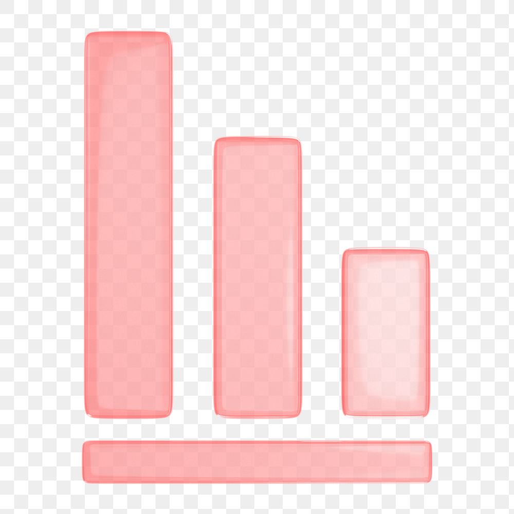 Bar charts icon  png sticker, transparent background