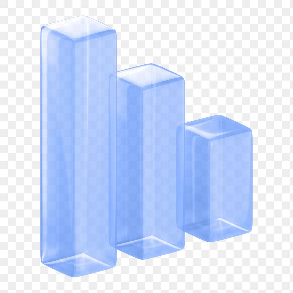 Bar charts icon  png sticker, transparent background