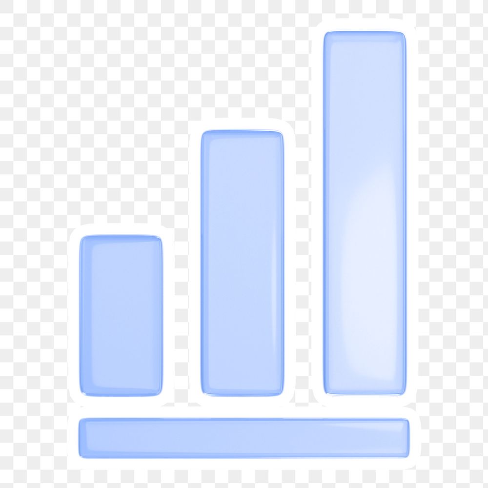 Bar charts  png sticker, transparent background